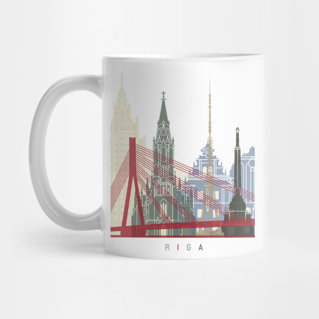 Riga skyline poster by PaulrommerArt